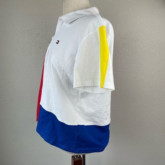 NWOT Tommy Hilfiger Sport Quarter Zip Polo Top Size L - Picture 5 of 7